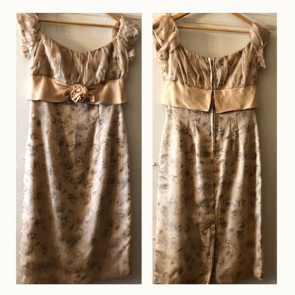 Vintage 1950s Blush Tulle Evening Dress - Picture 2 of 4